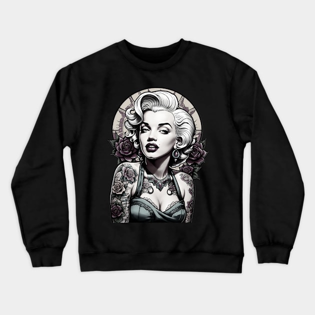 Marilyn Monroe 0005 Style 01 Crewneck Sweatshirt by Absinthe Society 